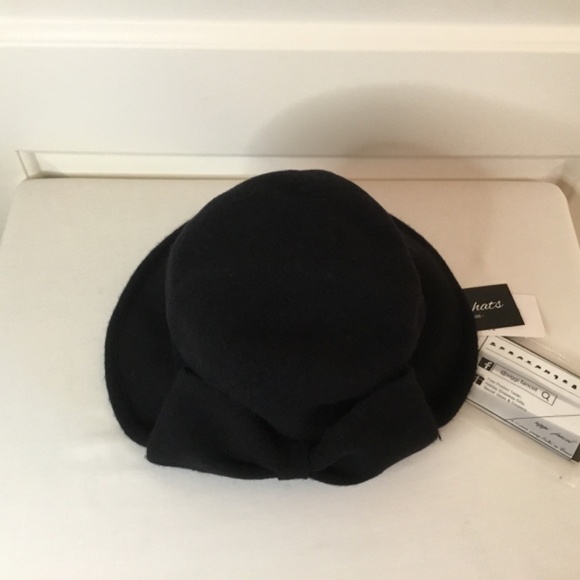 Women’s 1920s Vintage Style Wool Felt Cloche Bucket Bowler Hat - Picture 3 of 5